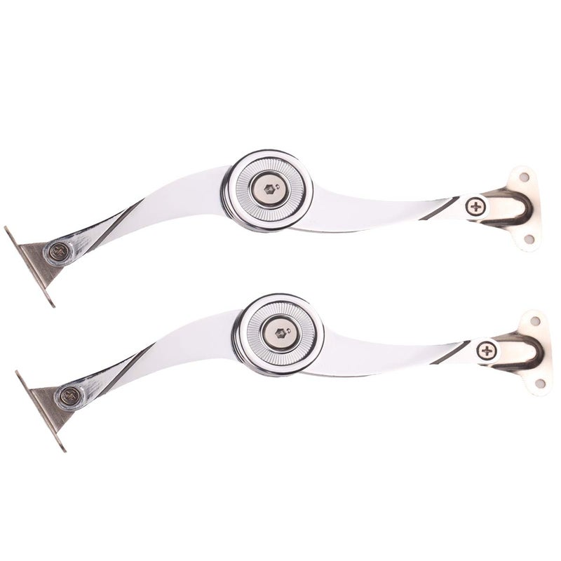 Tiberham Lid Support Hinge, Folding Lid Stay Hinge, Lid Lift Up Stay Buffer Damper for Kitchen Cabinet Door Cupboard Toy Box (Pack of 2) - Image 1